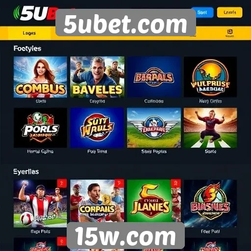Opções de jogos disponíveis no 5ubet